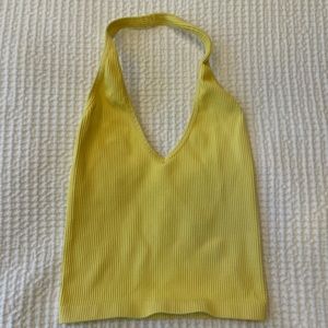 URBAN OUTFITTERS - Out From Under Jackie Seamless Halter Bra Top - Yellow